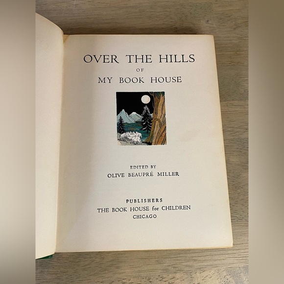 Old OVER THE HILLS OF MY BOOK HOUSE Book FAIRY TALES JACK / BEANSTALK THUMBELINA - Picture 9 of 14